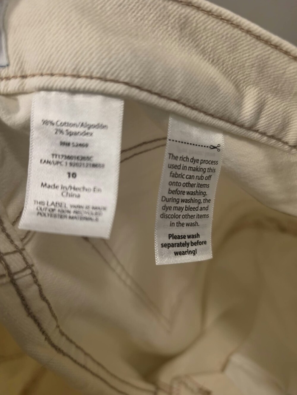 Time and Tru Cream Straight-Leg Jeans - Picture 16 of 16
